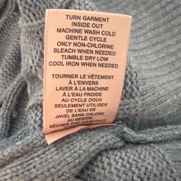 Philosophy Blue Cable Knit Sweater - Picture 5 of 7